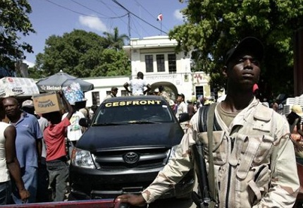 CESFRONT seguridad transporte Haití protesta